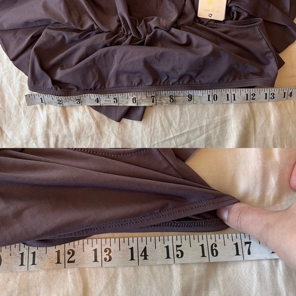 NWT L*SPACE by Monica Wise “Hey Girl” Off-Shoulder Ruffle Swim Tune Top S/M - Picture 10 of 10